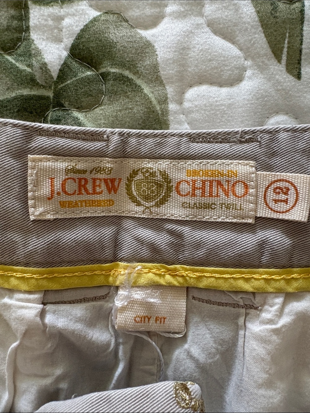 J. Crew Women’s Nautical Theme Chino Shorts in Light Gray 12